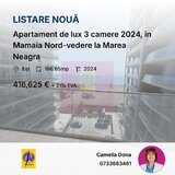 Apartament de lux 3 camere 2024, in Mamaia Nord-vedere la Marea Neagra